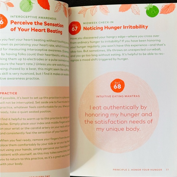 Intuitive Eating for Every Day 🍊 365 Daily Practices Paperback Book - Picture 3 of 6